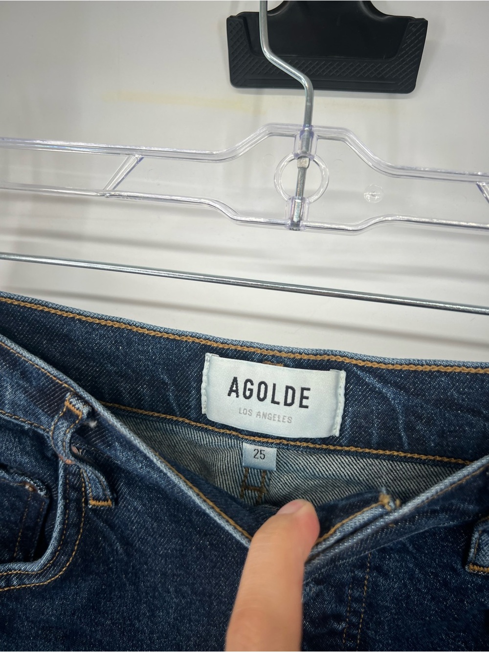 Agolde Riley High Rise Straight Crop Jeans Button Fly - Picture 3 of 8